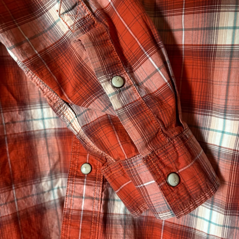 Carhartt Rugged Flex Flannel Plaid‎ Shirt Mens Large Relaxed Fit Workwear - Picture 5 of 9
